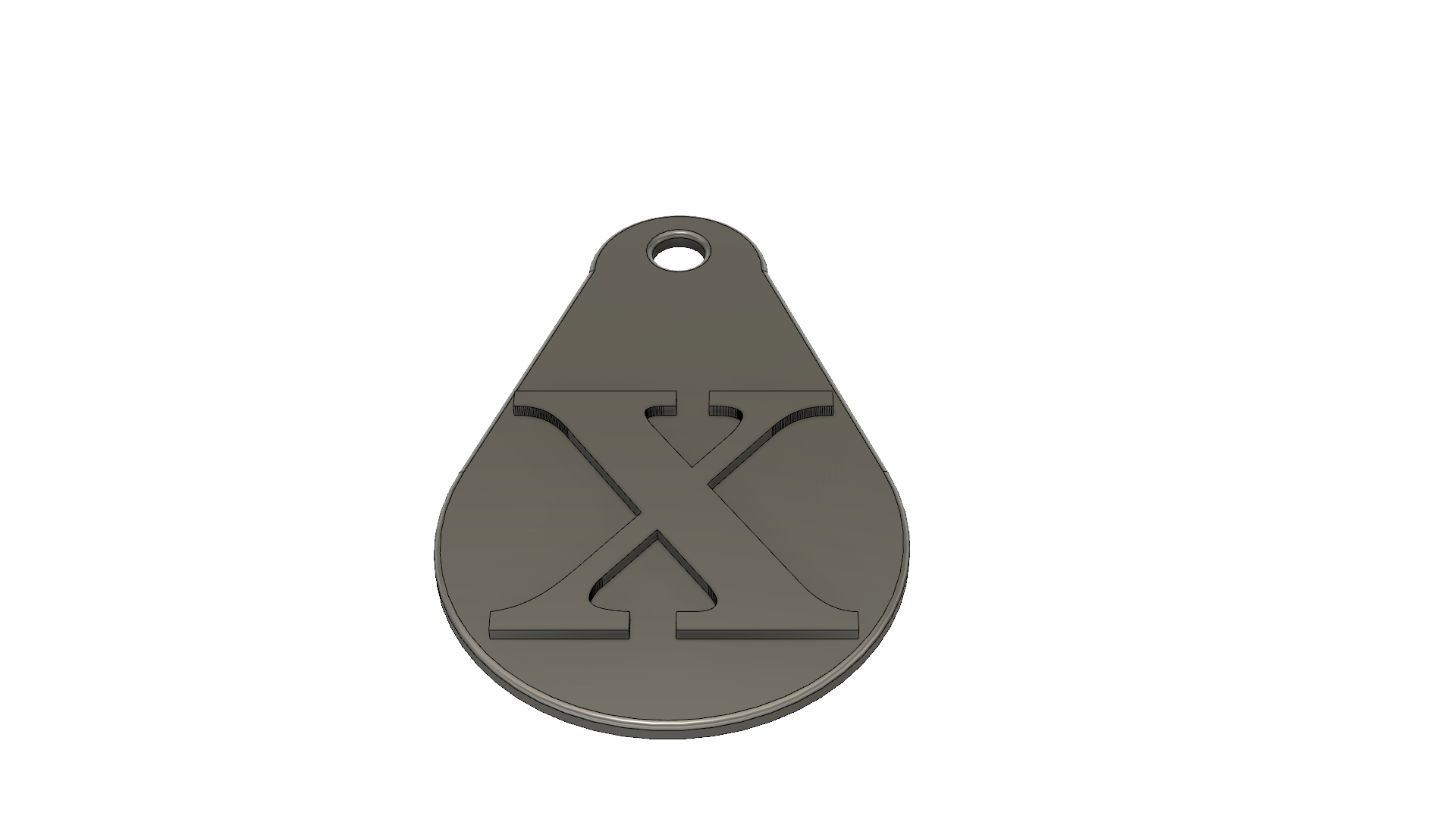 Letter X Key Fob