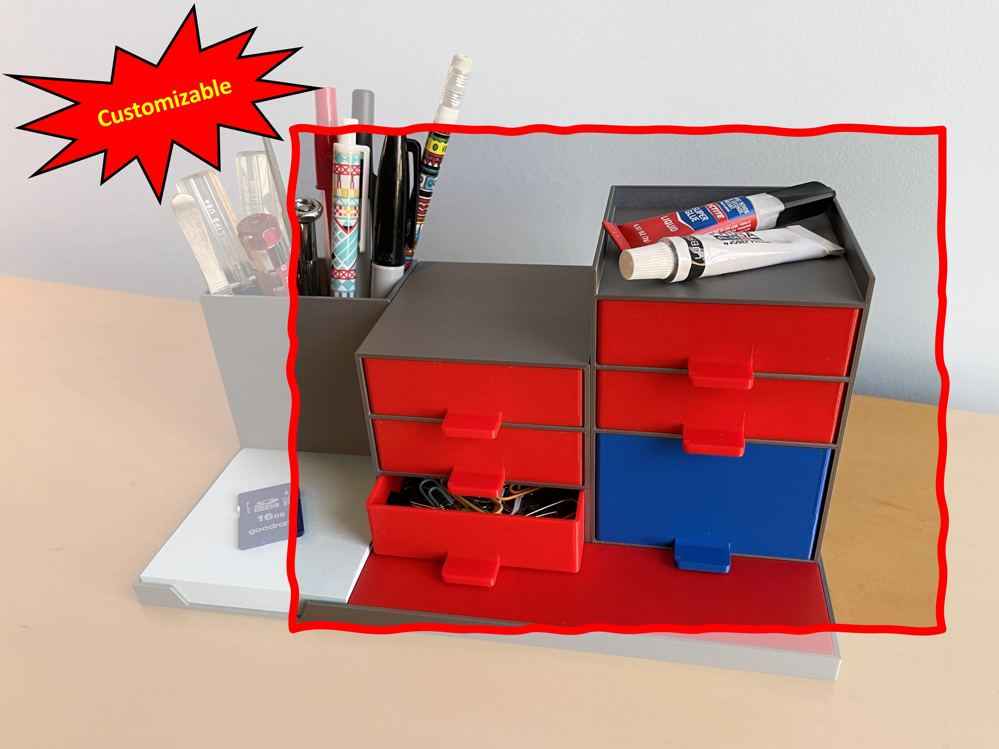Daves Modular Organizer-Drawers (Customizable Remix)