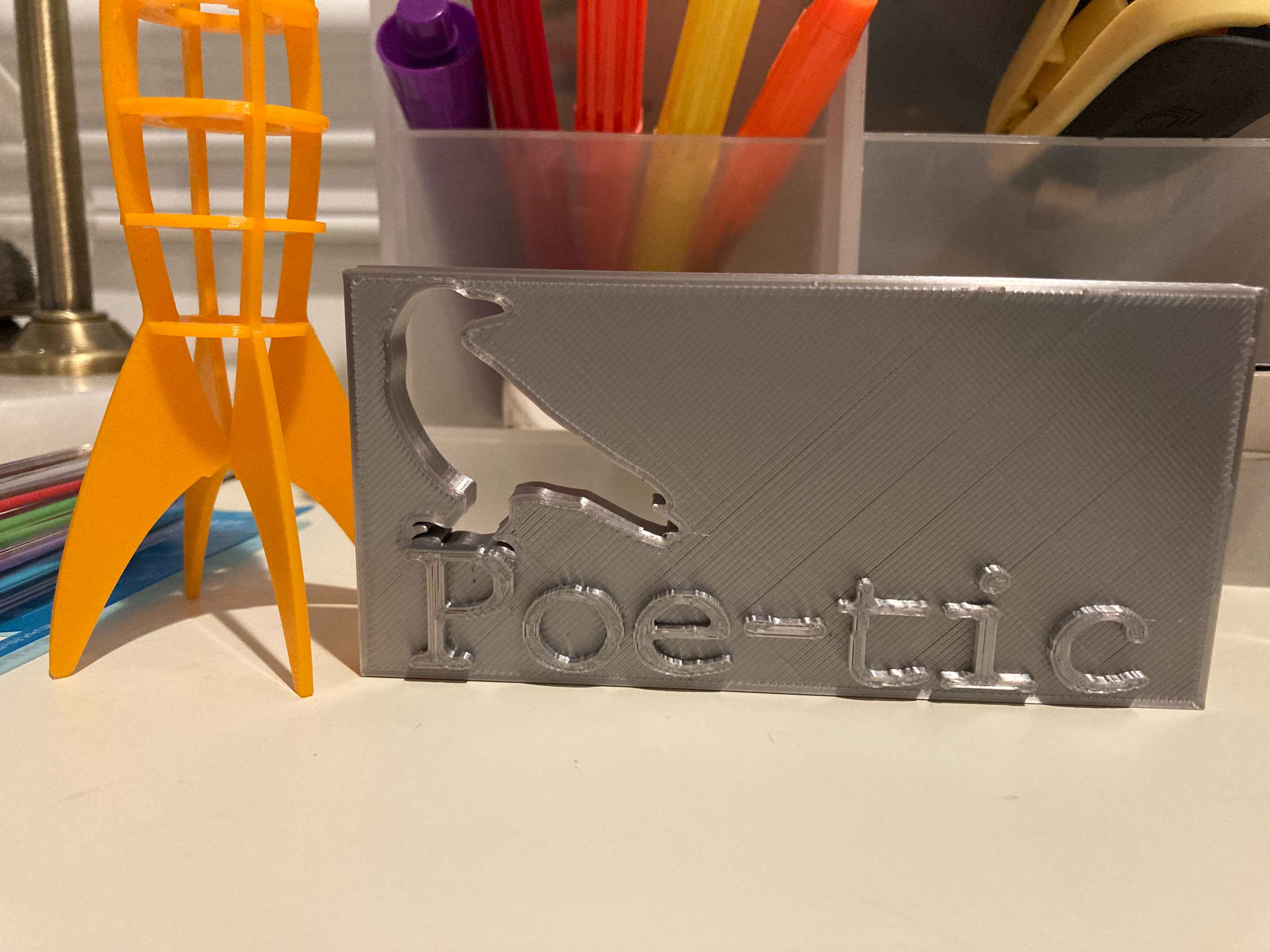 "Poe-tic" Edgar Allan Poe Pun Desk Decoration