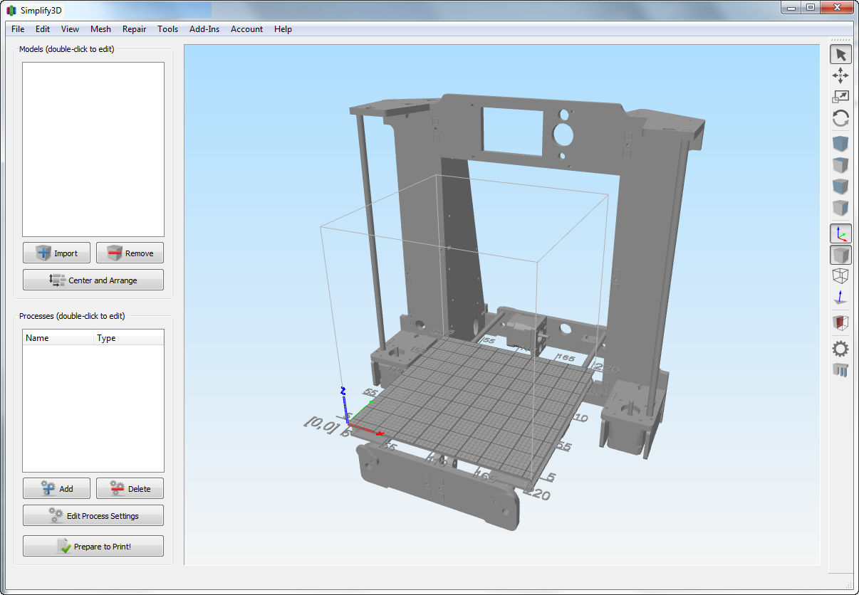 Anet A6 bed model for Simplify3D