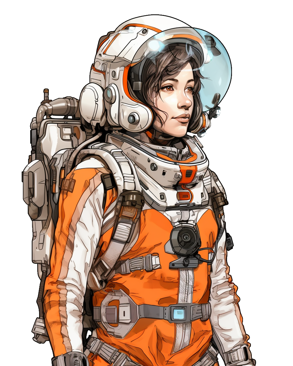 women in space suite huforge