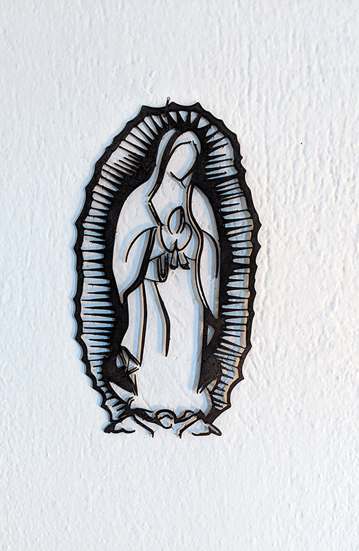 Virgin of Guadalupe. Wall mounted