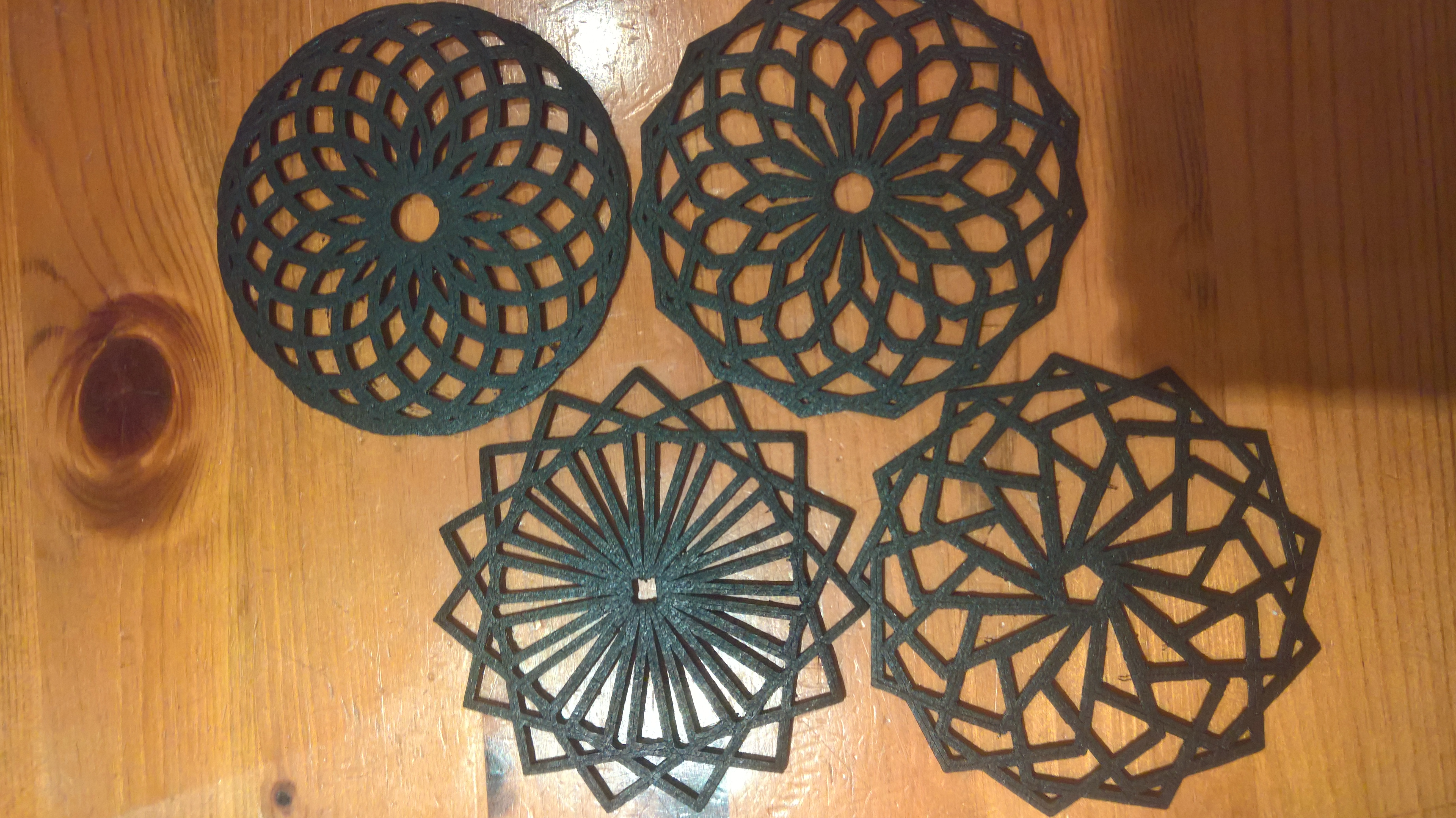 Customisable Spirographic Coasters