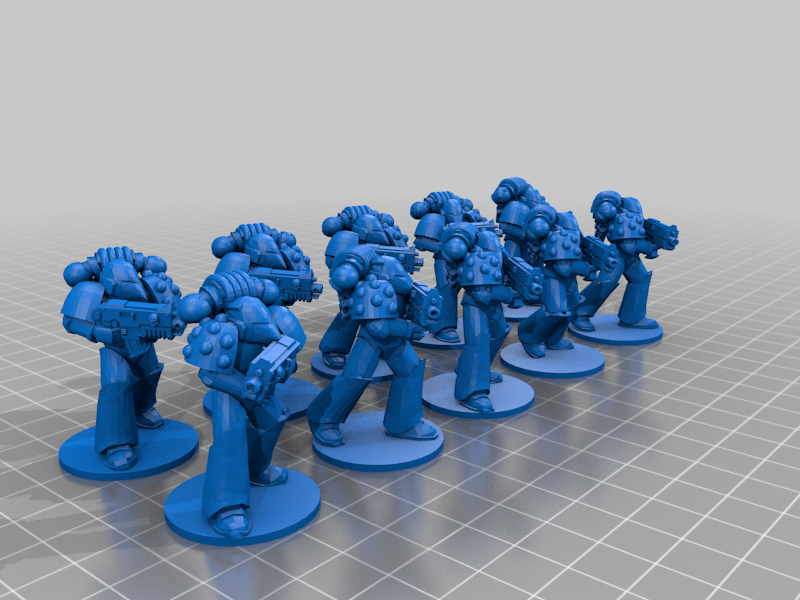 scaled from 6mm to 28mm space boys