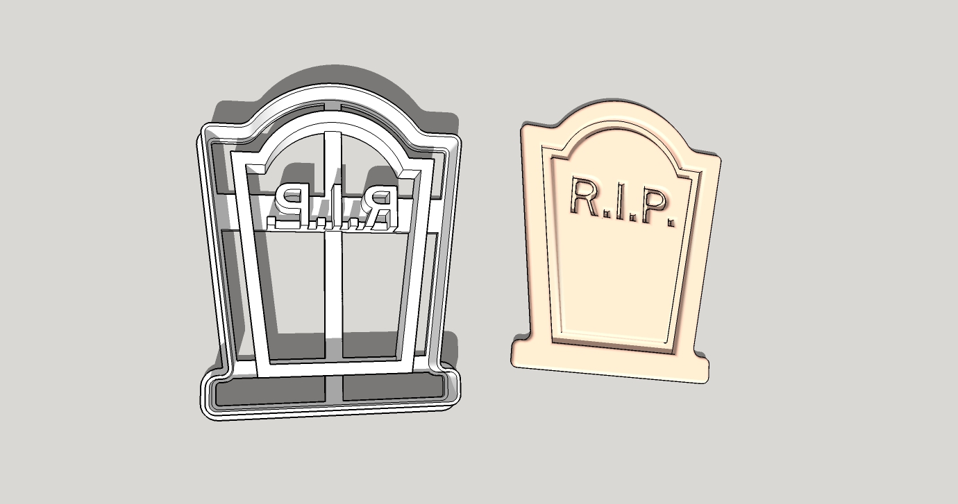 Tomb stone cookie cutter