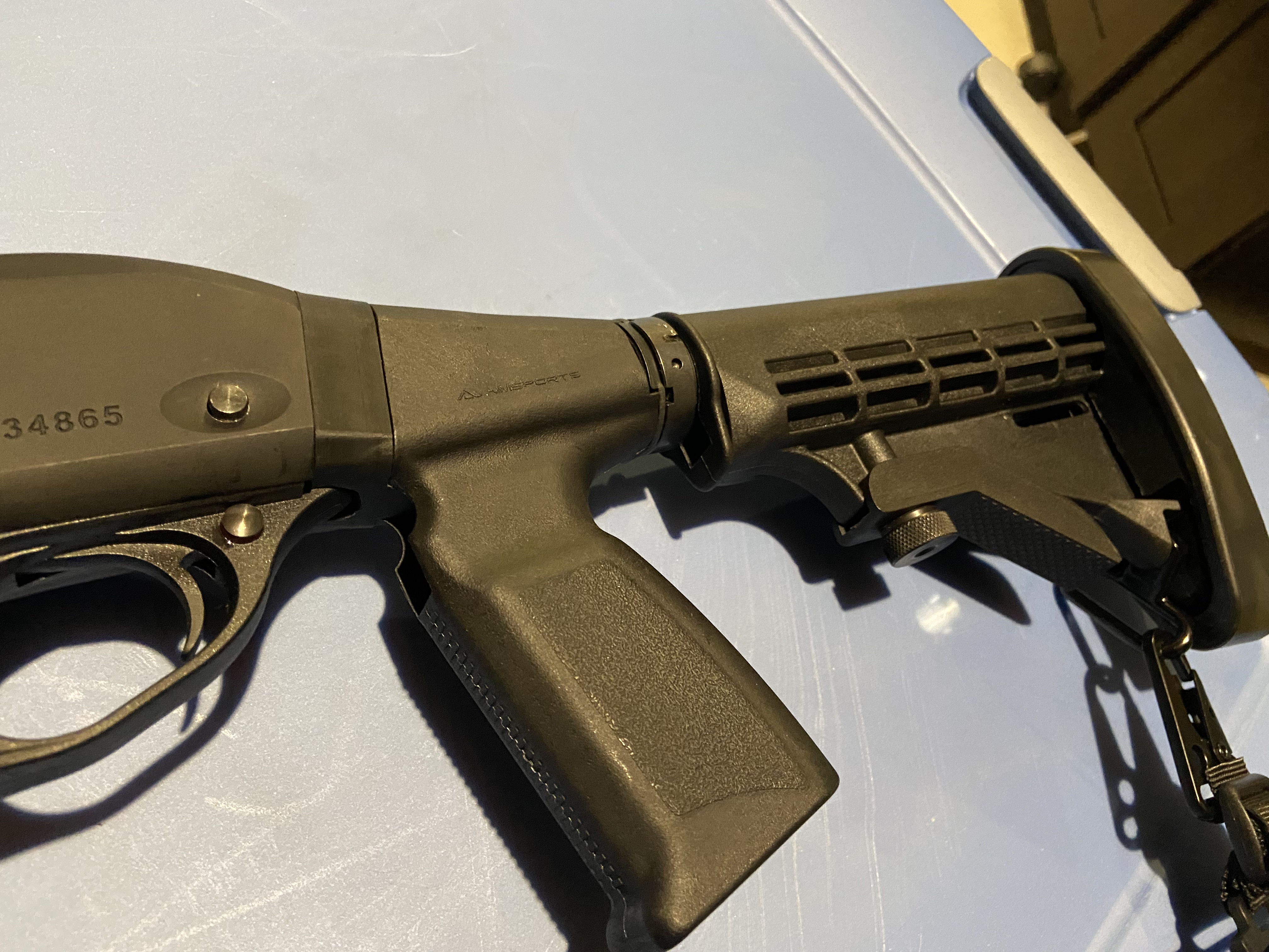 VRPA40 / Meriva stock adapter for AIM Sports Inc Remington 870 Shotgun Pistol Grip