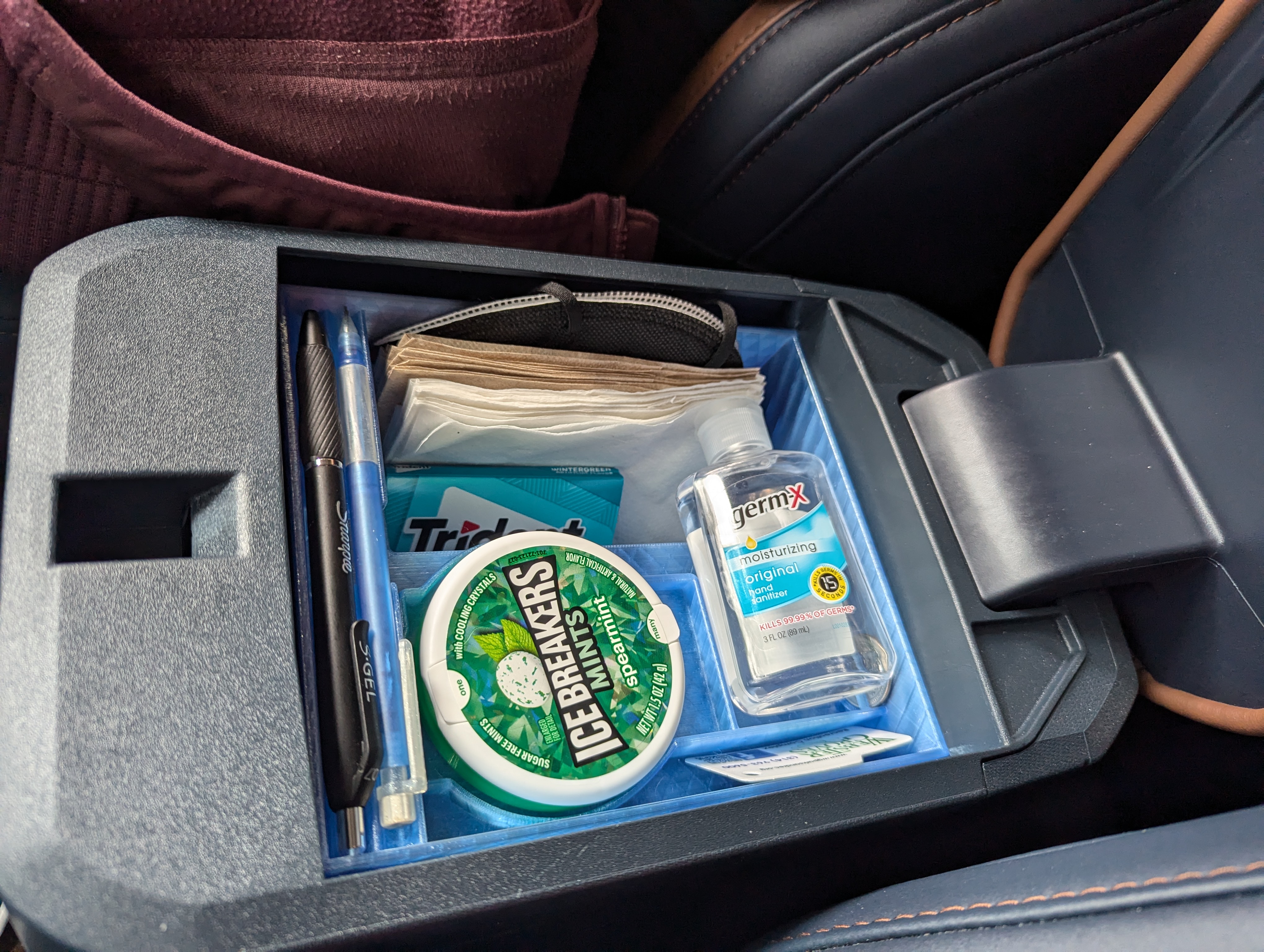 Ford Maverick Center Console Tray with space for napkins!