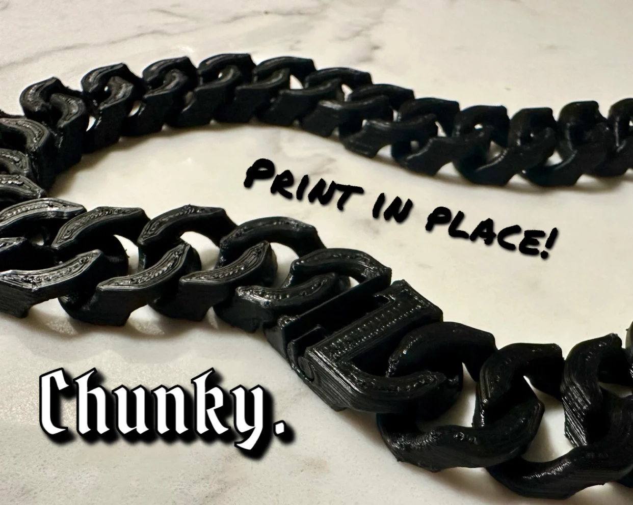 Chunky Chain (No assembly, no supports, no fasteners)