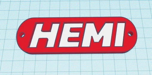 HEMI keychain or scale up for wall art