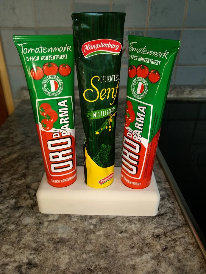 Stand for mustard tubes - Staender für Senftuben, Tomatenmarktuben