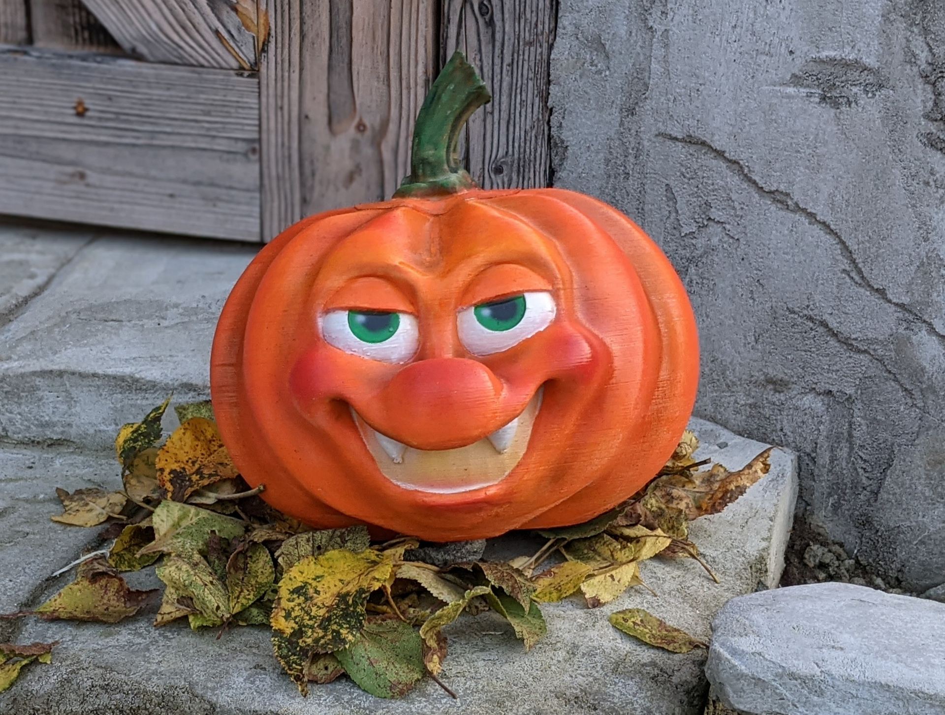 Huge Cartoon-Style Halloween Pumpkin