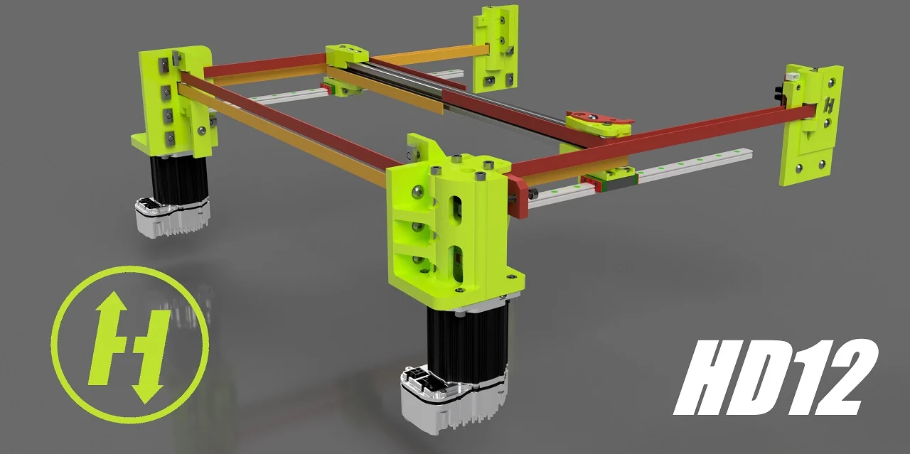 HevORT XYHD12 - XY axis Heavy Duty 12mm Belt gantry for HevORT 3D DIY Printer