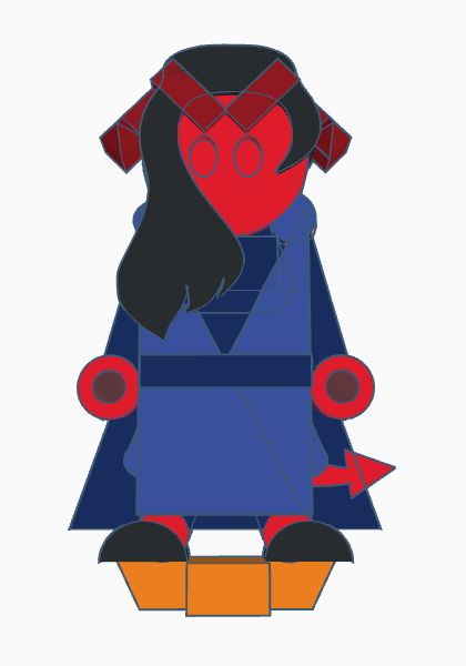 Flatminis Continued Female Tiefling Robes