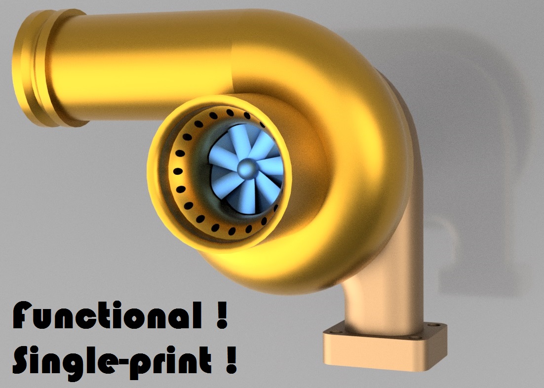 Real Turbo V3.1 (Print-In-Place and FUNctional)