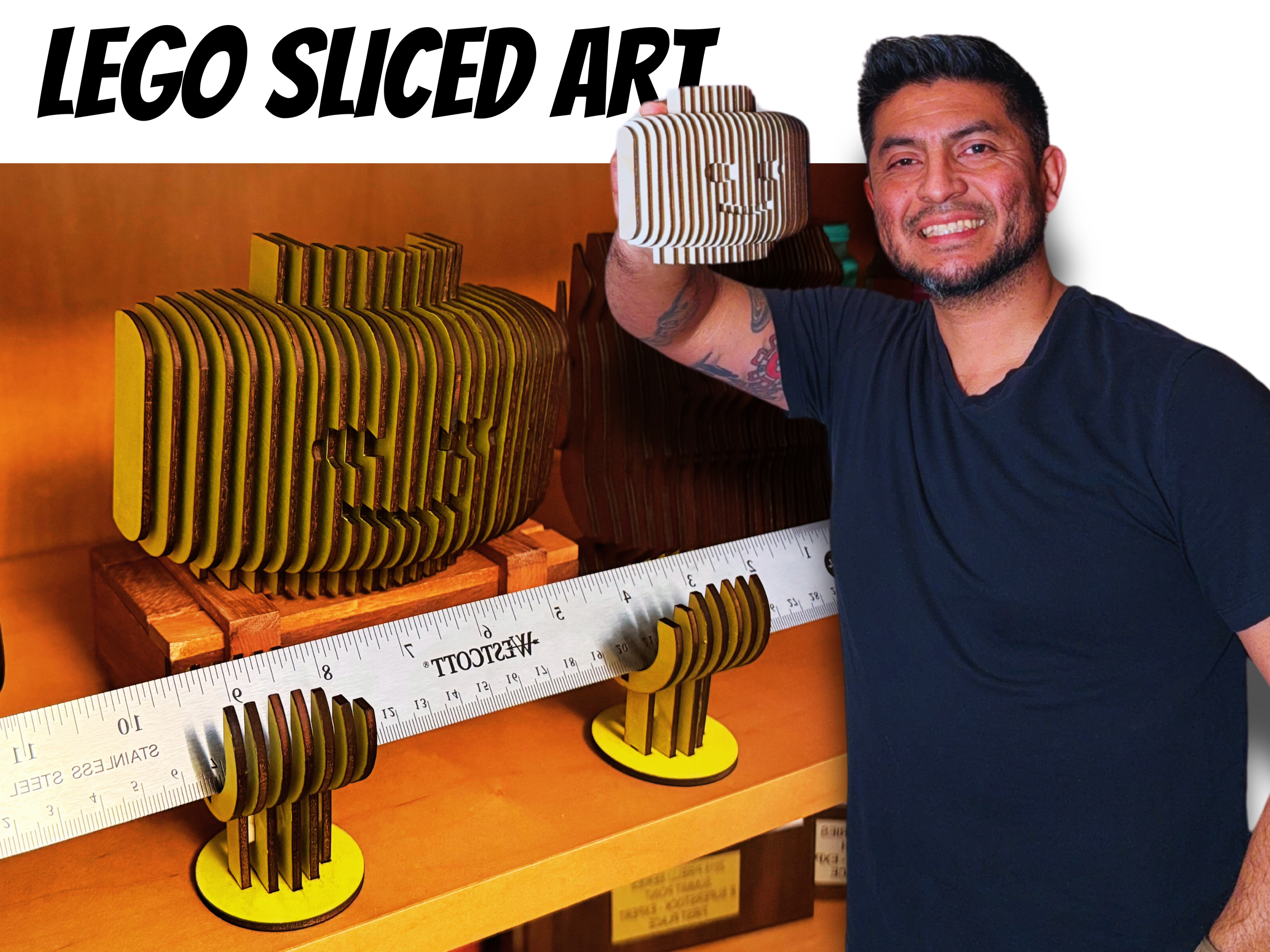 Lego man sliced art SVG