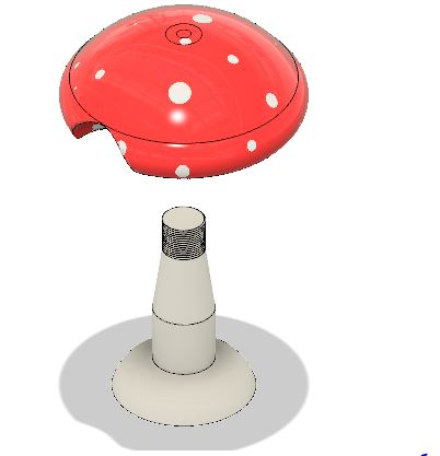 Mushroom with secret compartment