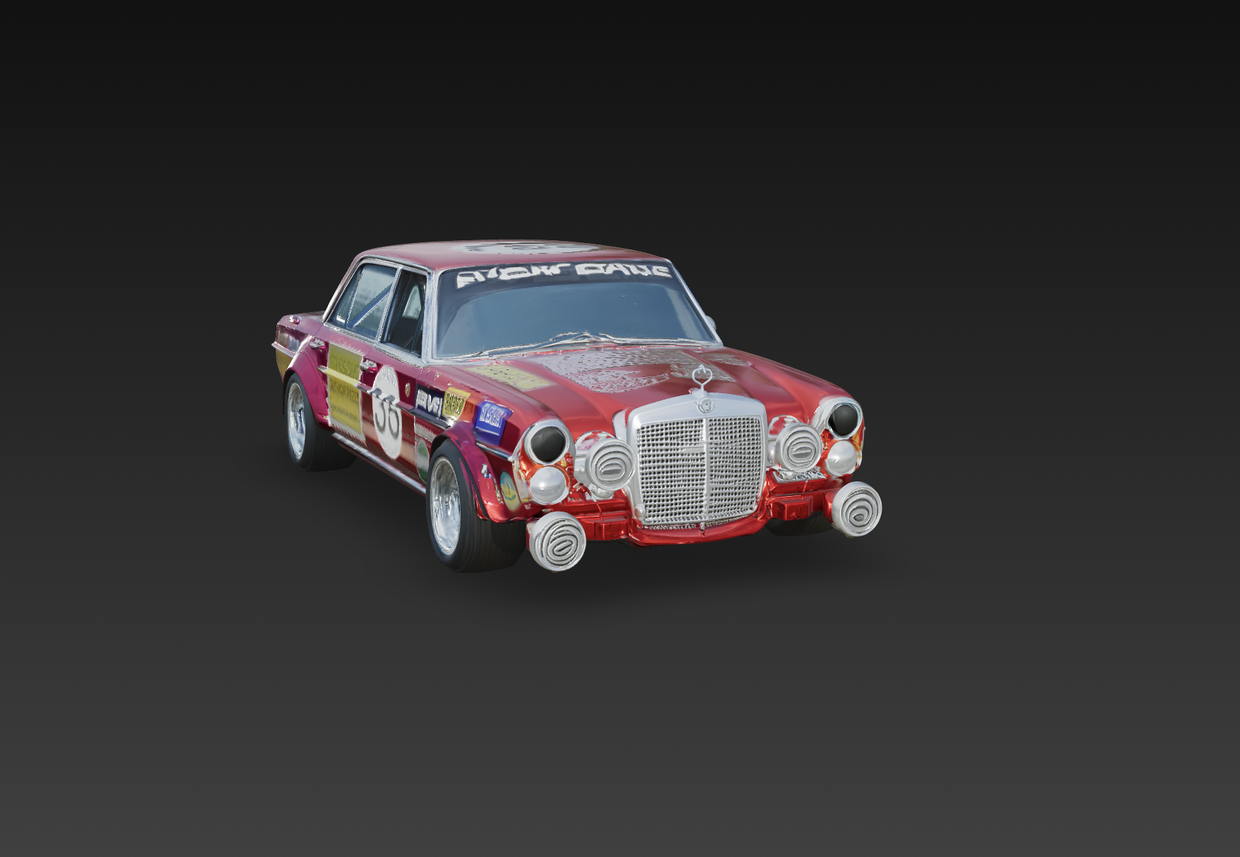 Mercedes 300 SEL 6 8 AMG Red Pig