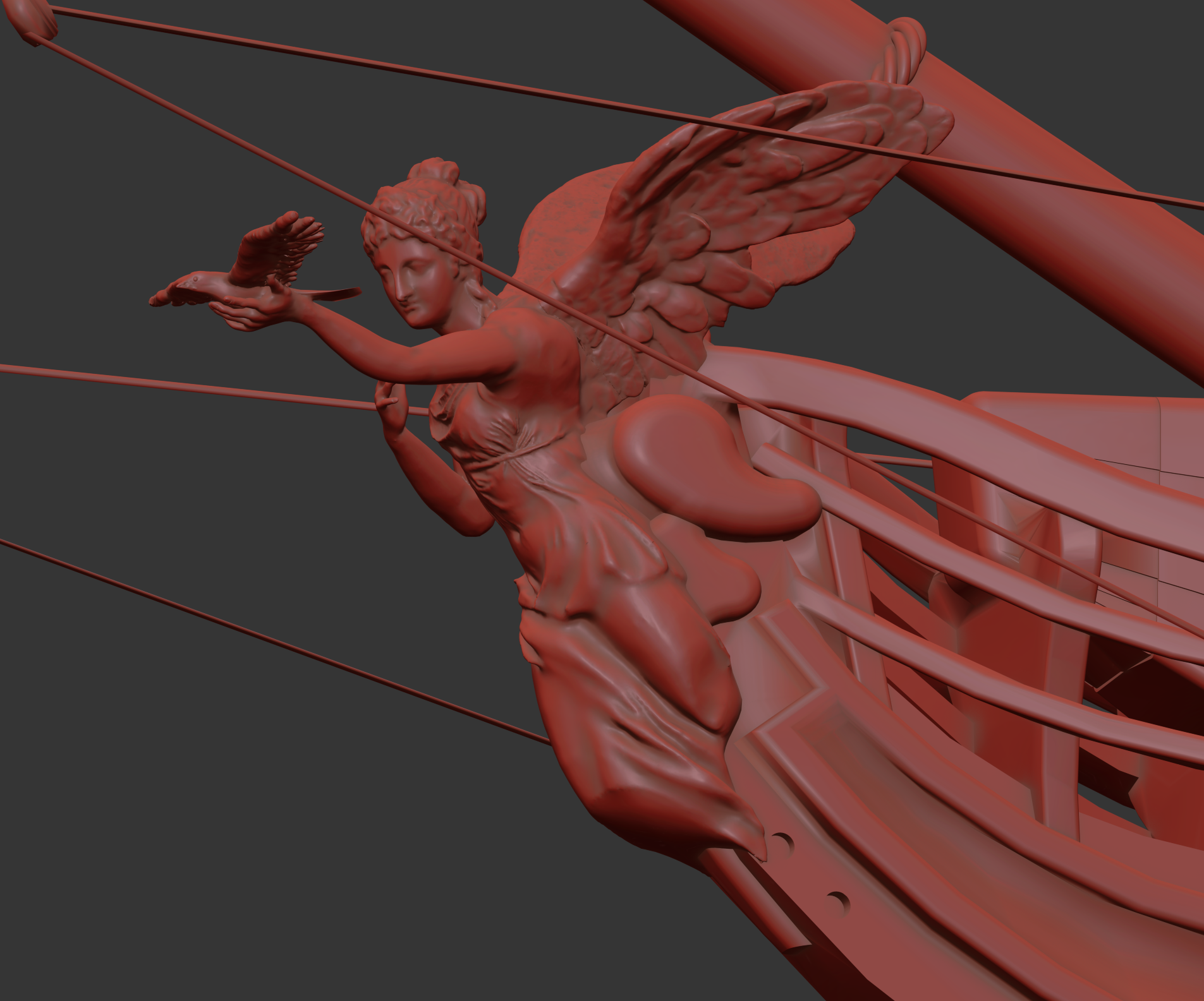 Black Pearl Angel Figurehead