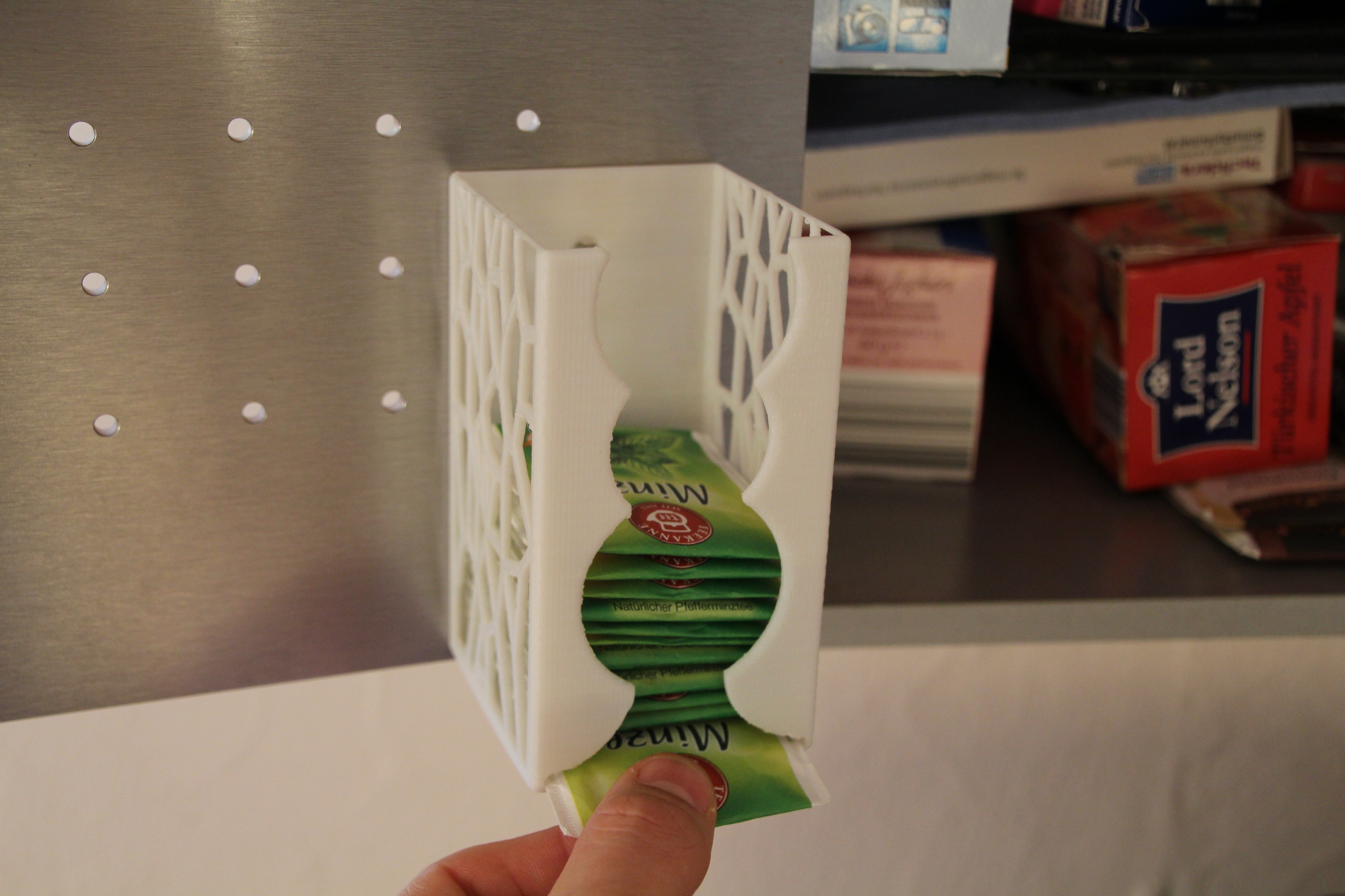 Teabag Dispenser Cupboard Voronoi Sytle