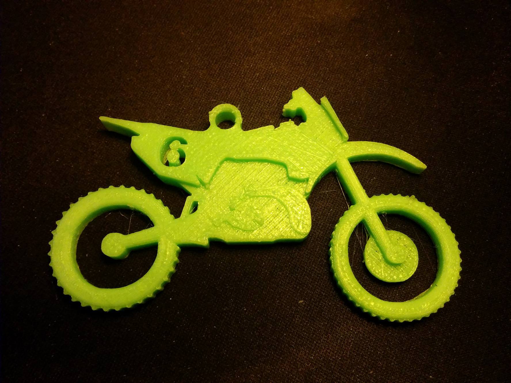 Personalised motorcycle keychain