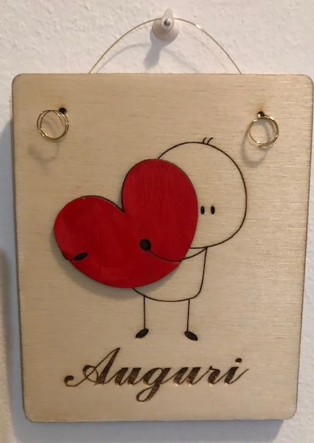 targa Auguri bimbo con cuore