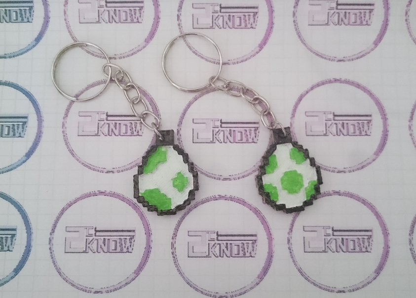 Yoshi Egg Keychain - Super Mario World