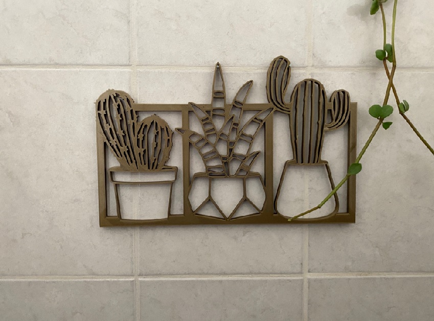 Cactus Wall Art (Kak-tussen WC art)