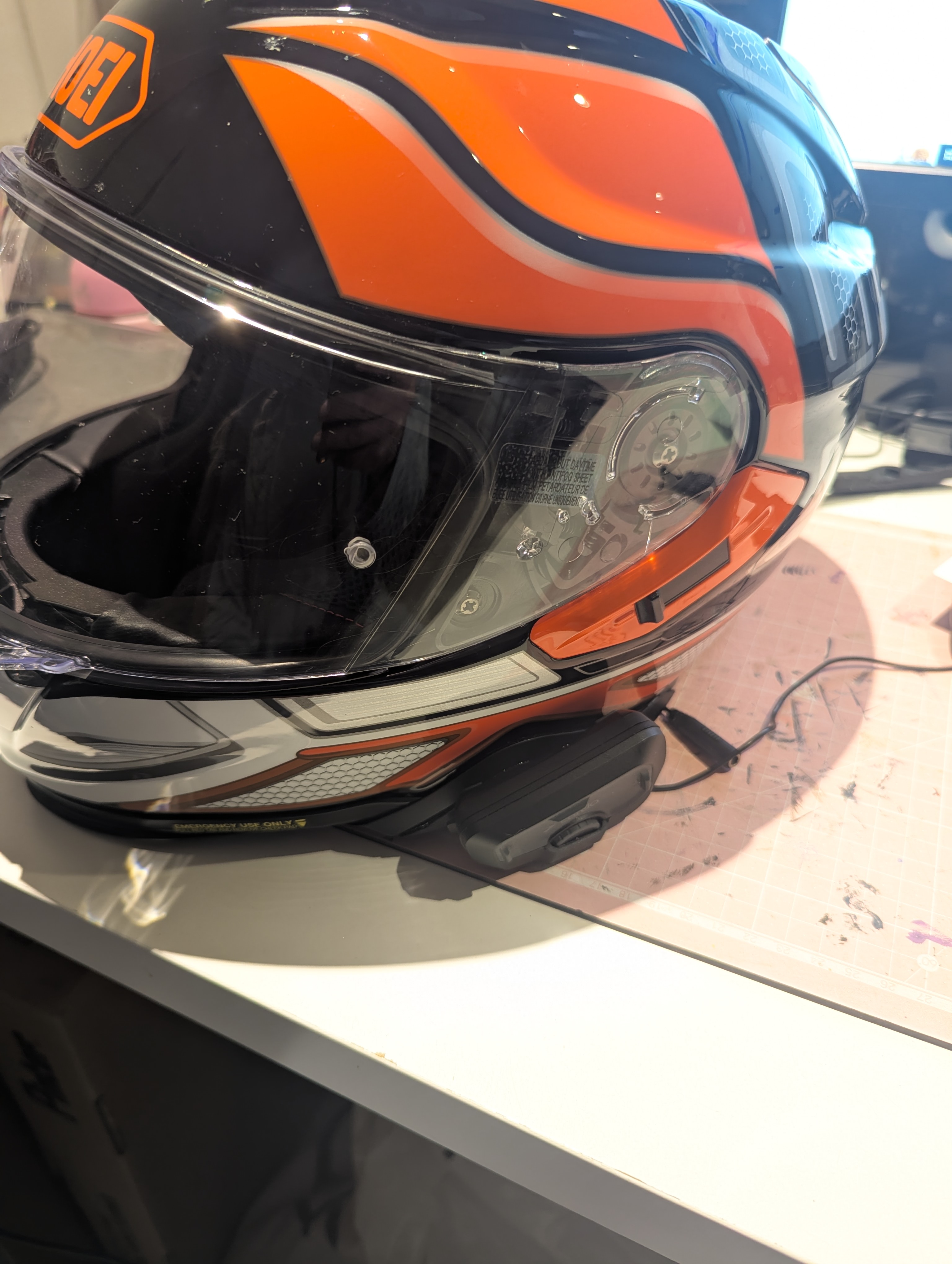 Shoei GT-air 2 - cardo freecom 4x - Device Mount