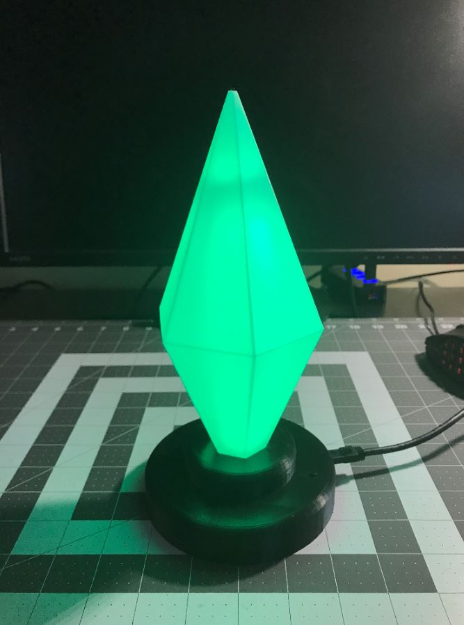 Sims light-up Plumbob with WS2812b lights