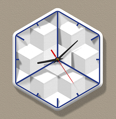 clock HEXACUBIC wallclock