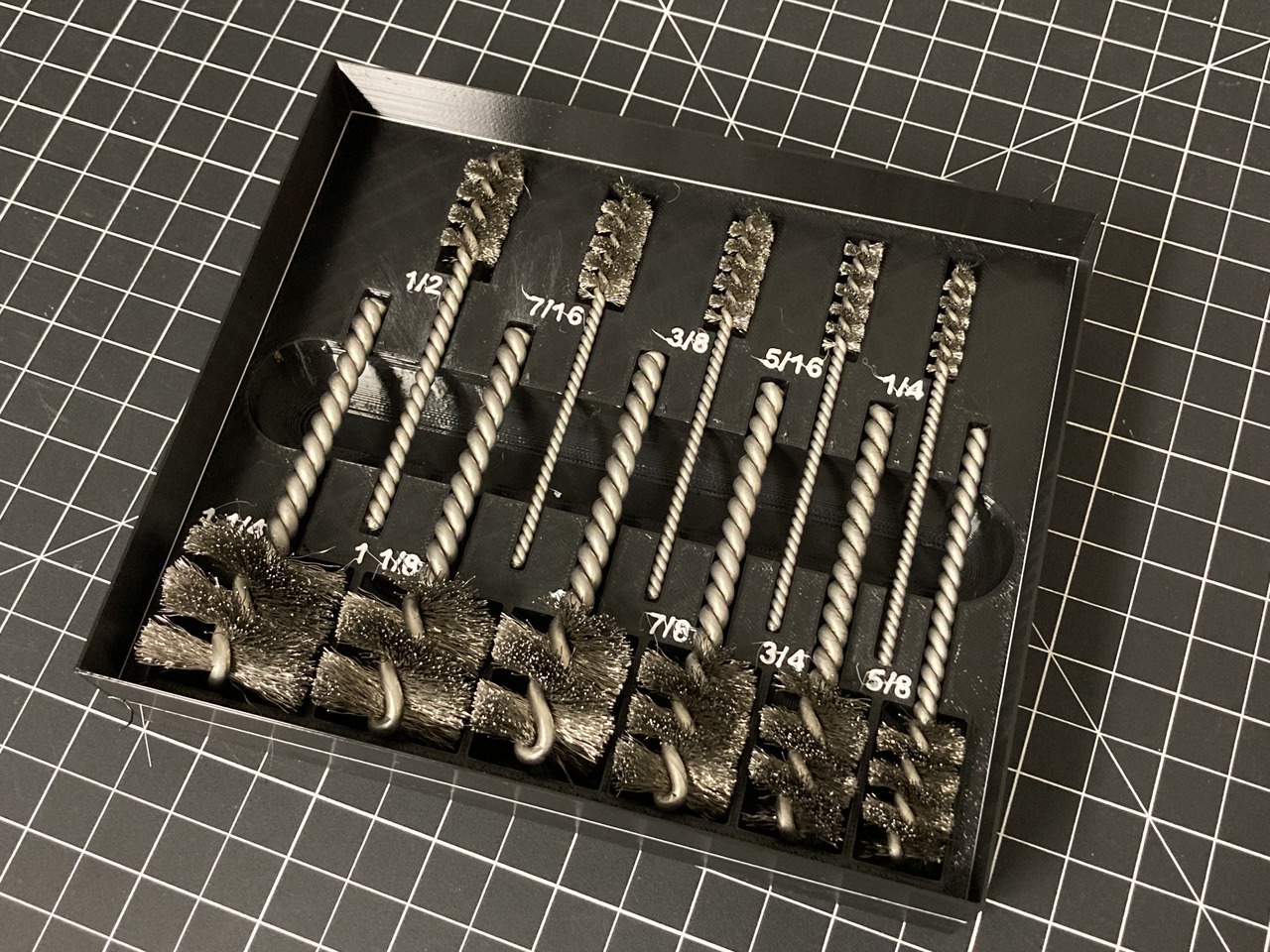 Holder for McMaster wire brush set