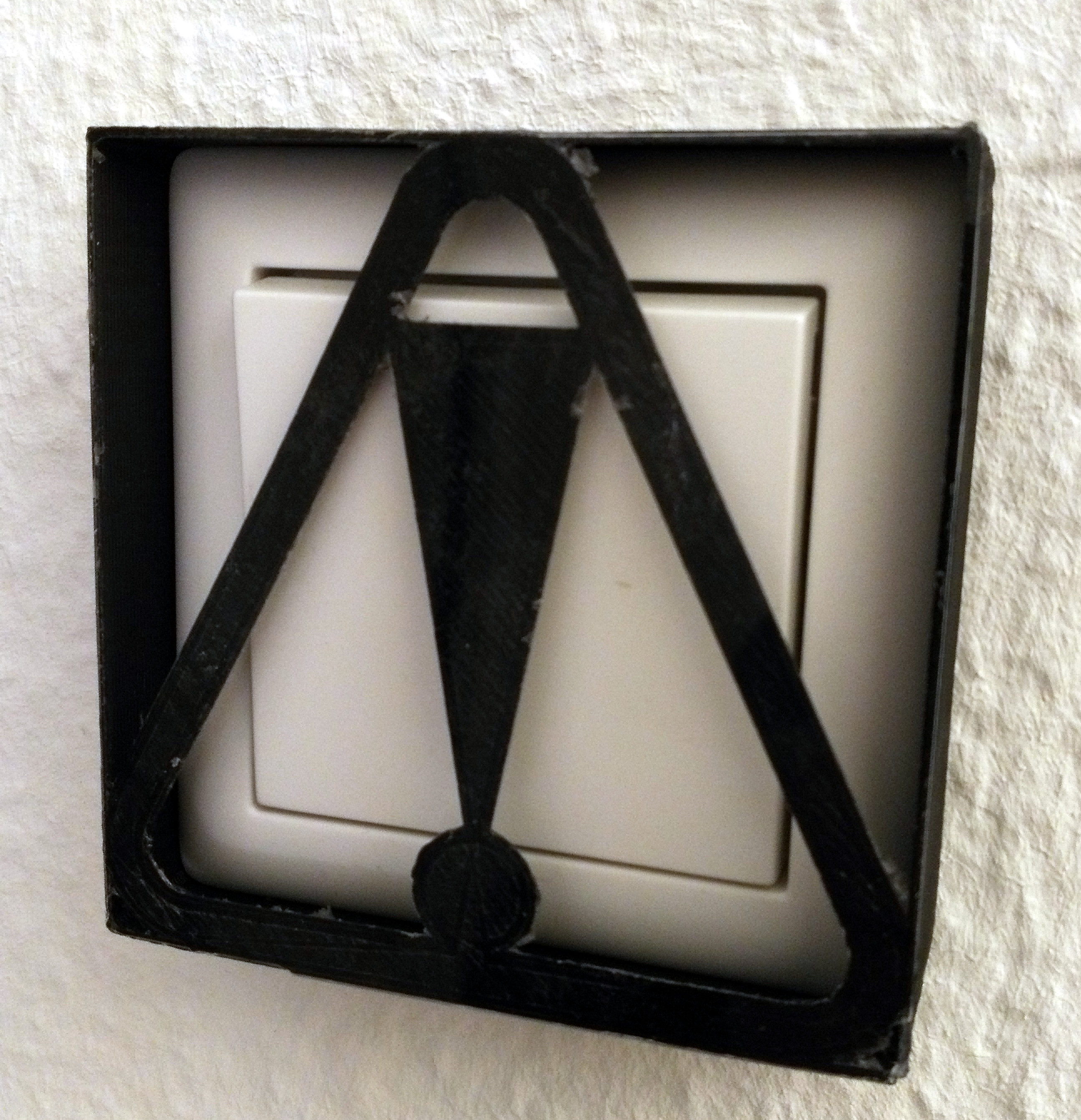 Wall switch warning cover (parametric)