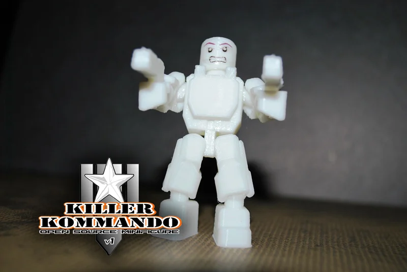 Killer Kommando v1.3 - 2.16.2015 - A Better Minifig - Open Source - No Supports!