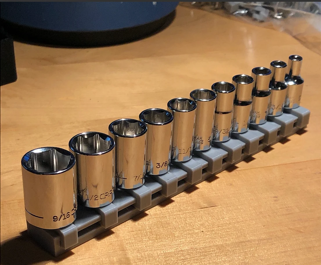 1/4" Socket Rail Organizer
