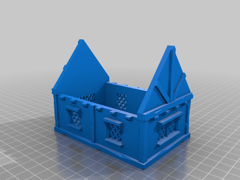 Medieval Houses with Lights 28mm (Feroxxy .STL conversion)