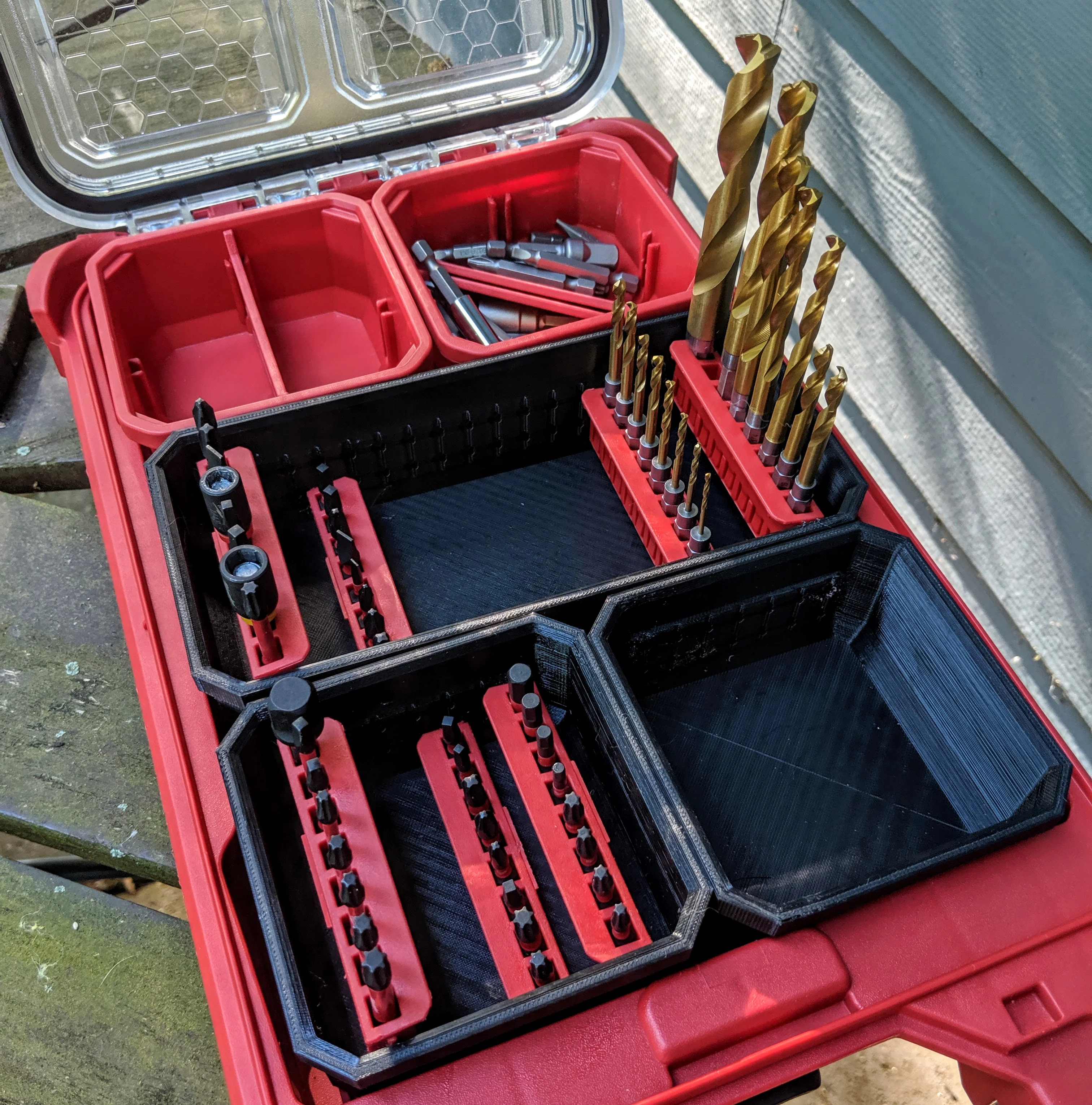 Slim Packout Bins for Milwaukee bit holders