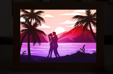 love on the beach lightbox