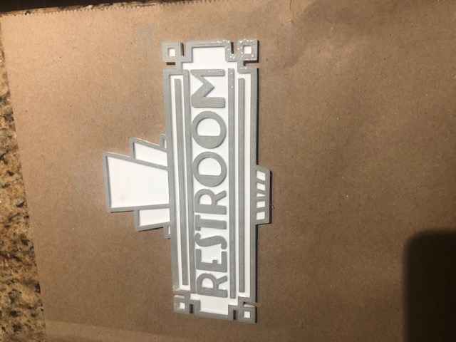 Art Deco Restroom Sign