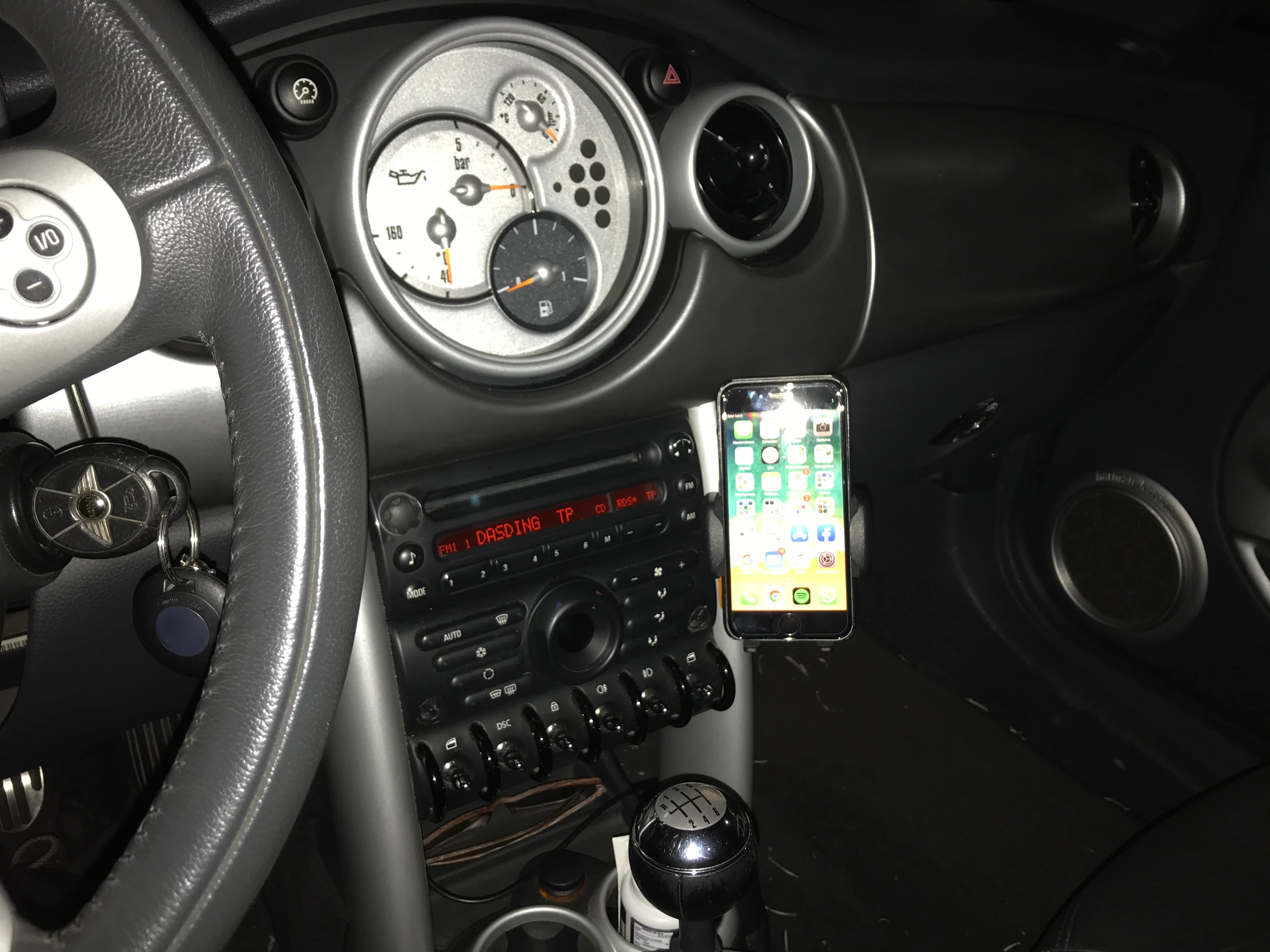 Car Phone Holder Downtube for Mini Cooper S One R50 R52 R53