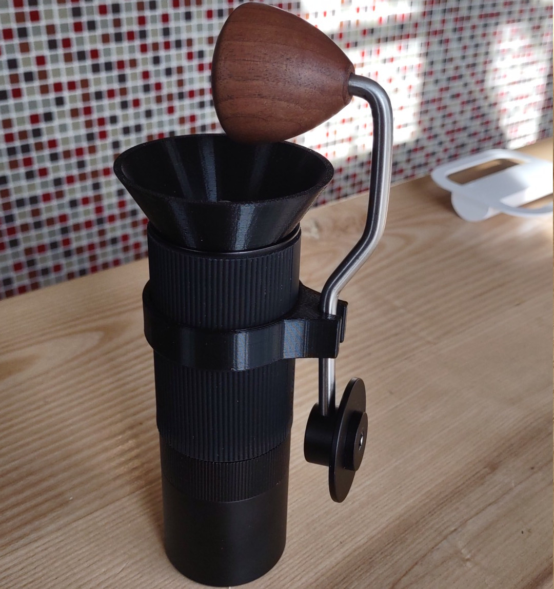 Normcore Grinder V1.1 Handle Mount and Coffee Bean Funnel