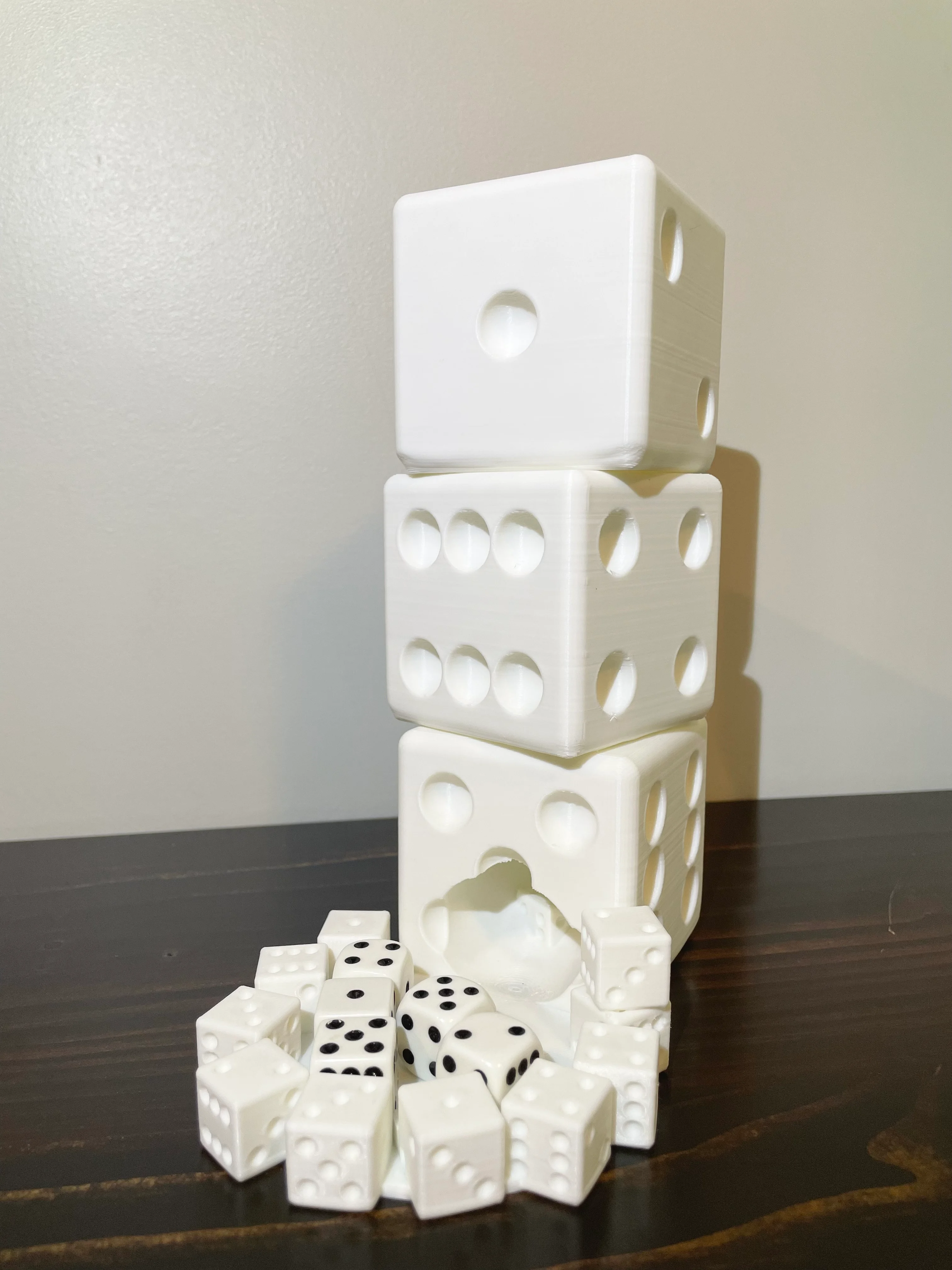 Dice tower shaped dice tower