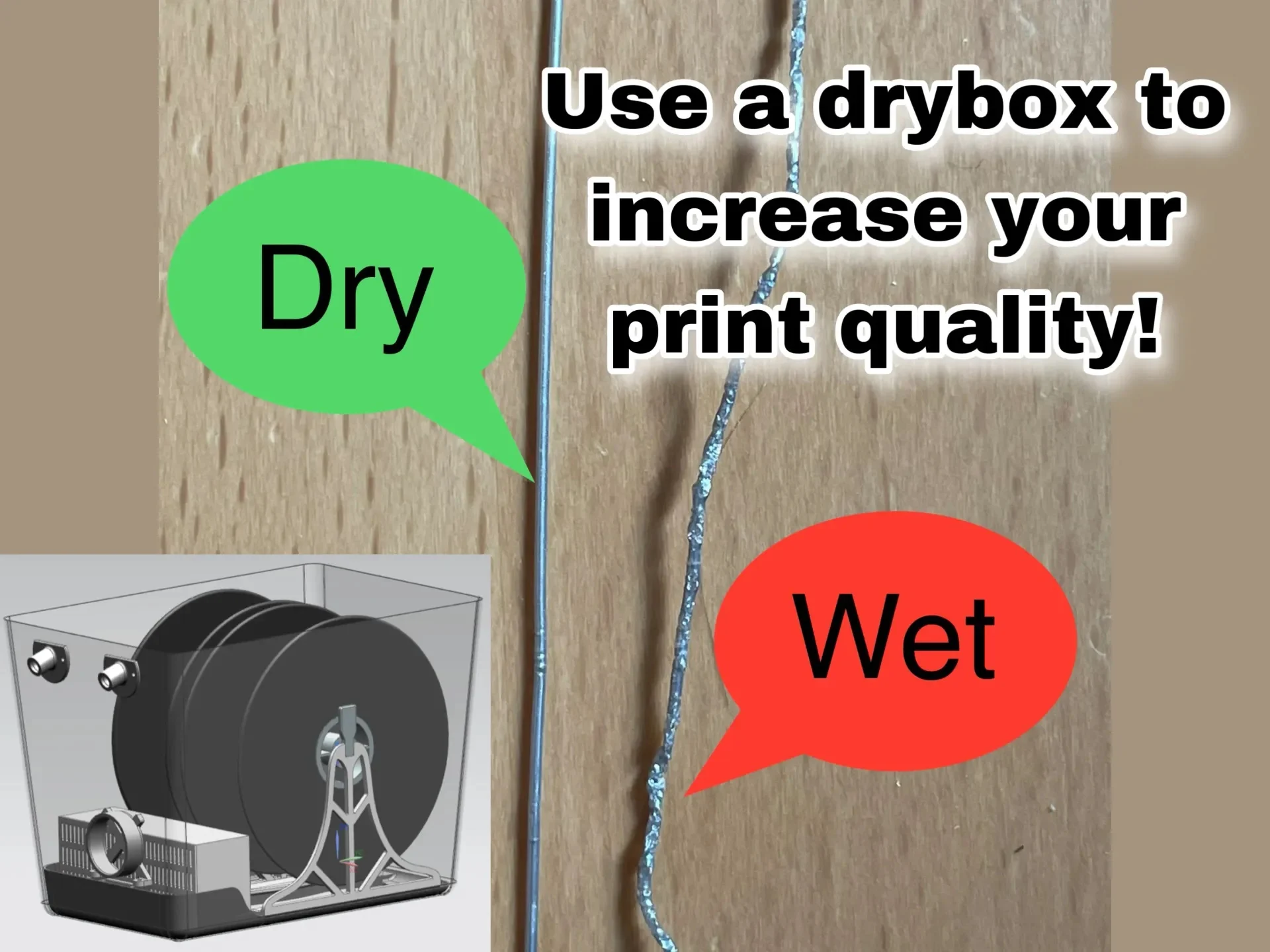 IKEA 365+ Drybox & Auto rewind Storage Box for 2 Spools supporting eSun, Extrudr, Spectrum, R3D and more