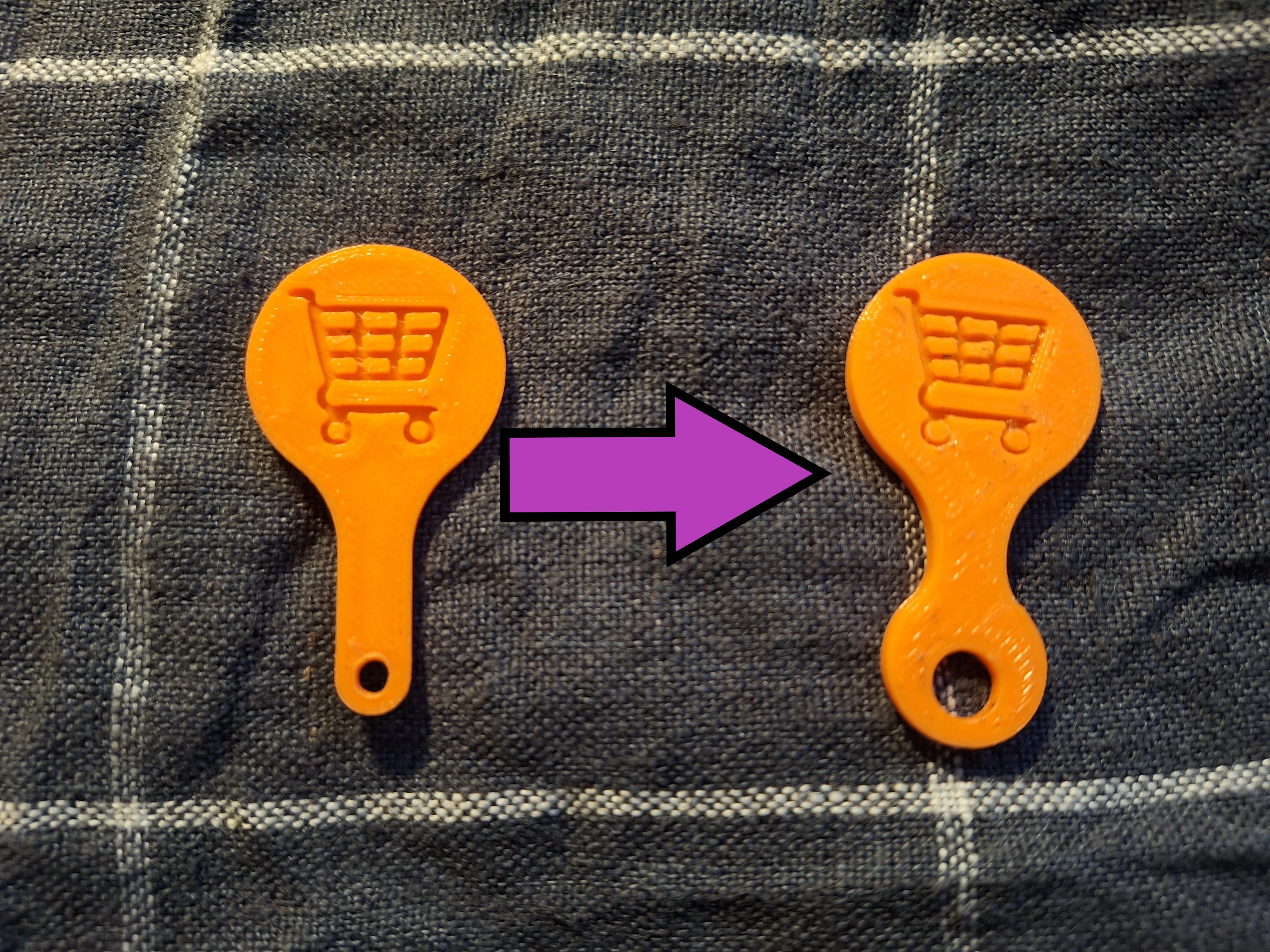 Shopping cart key - overhauled