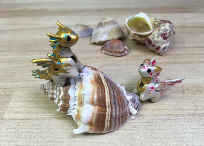 Aquatic Pieces for Miniature Jointed Dragon