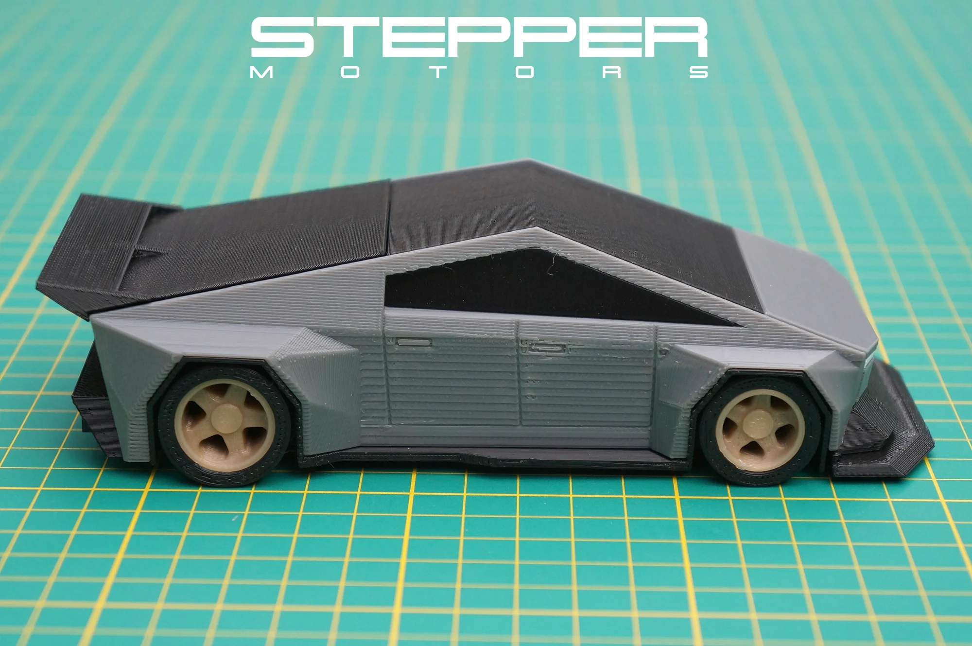 Stepper Motors Cybertruck track edition - no support - multi part with colour breaks