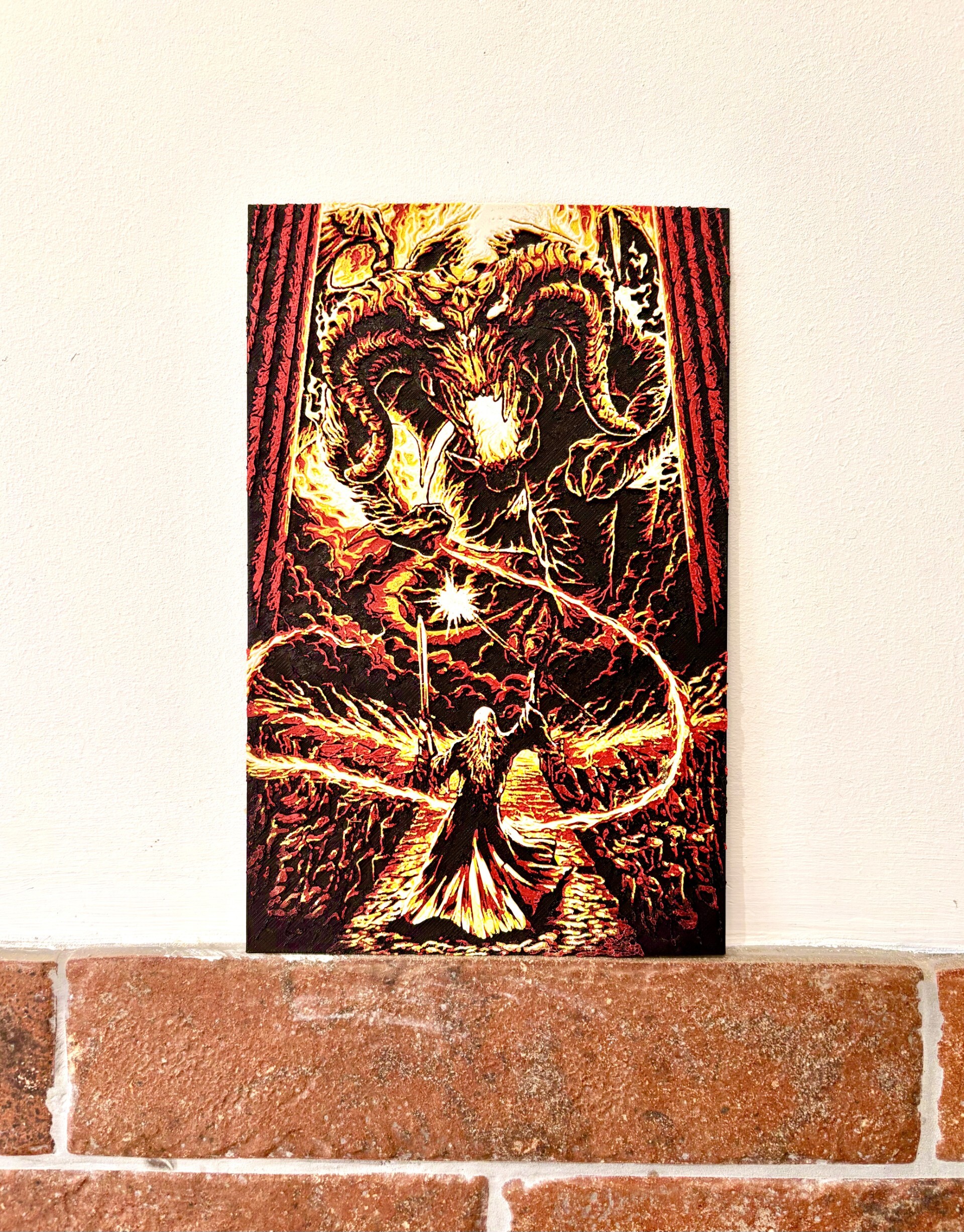 Gandalf vs Belrog Hueforge Wall  Art