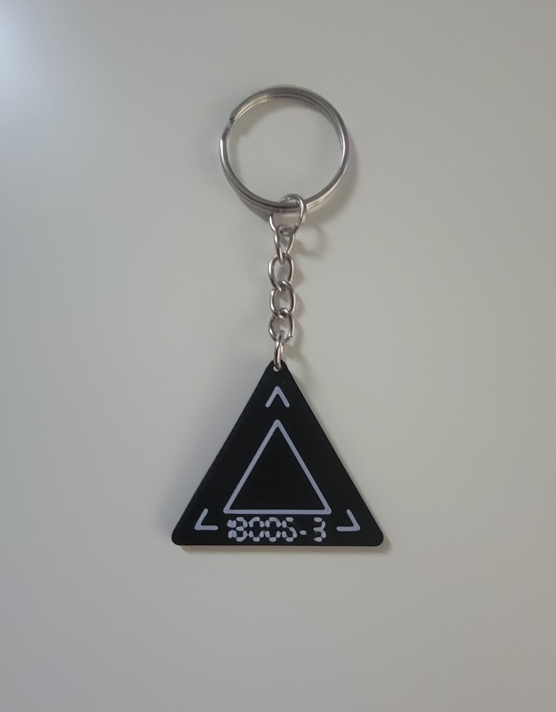 Futuristic Triangle Keychain