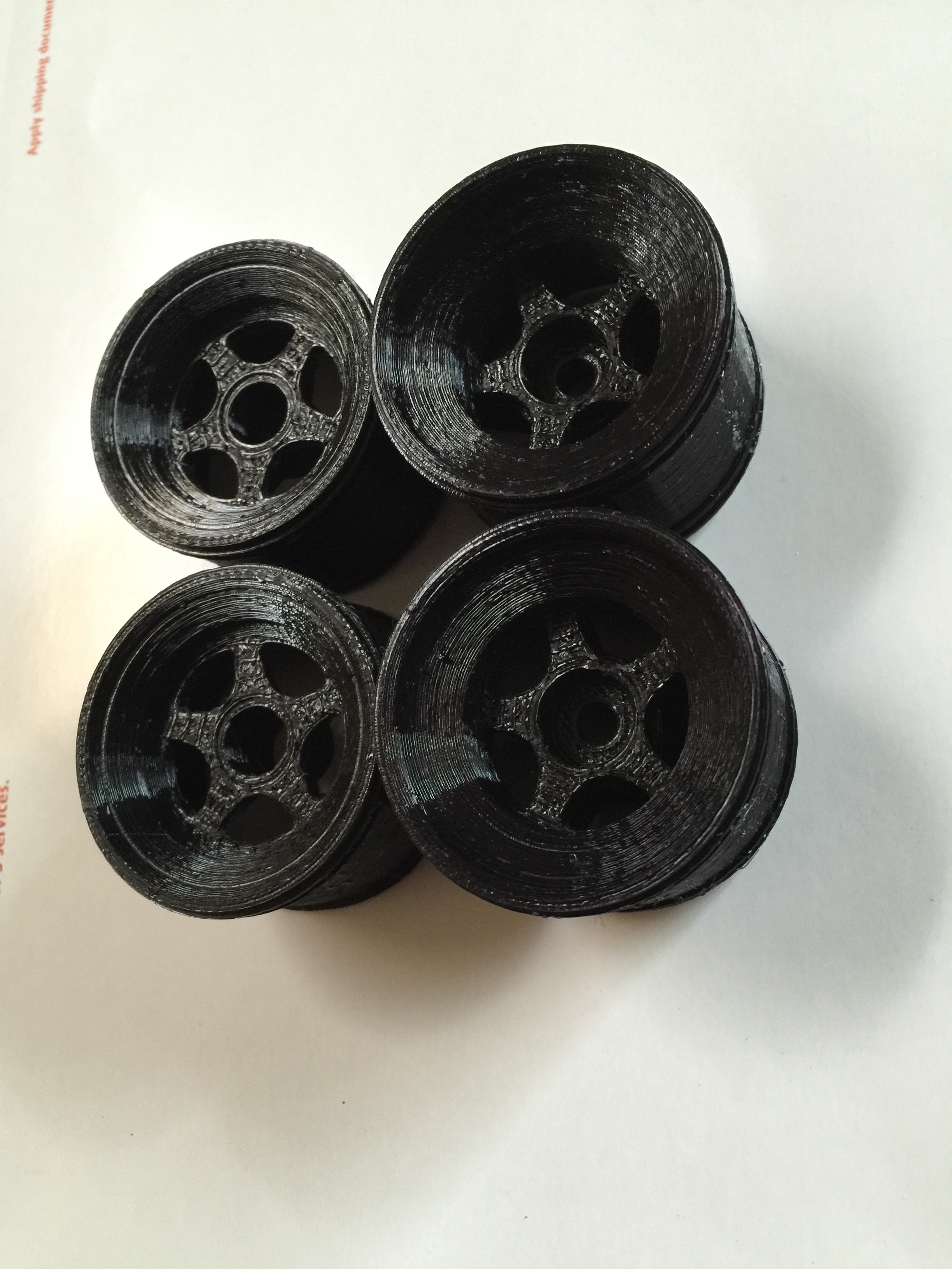 Tamiya F104 TRF101/102 Rims for Rubber tires, Foam tires, and rims for 3d printed tires