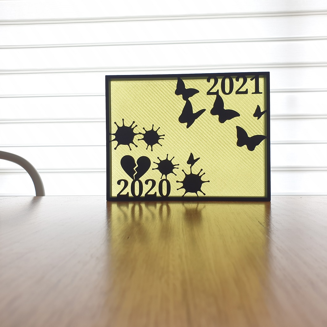 New Year Silhouette Art