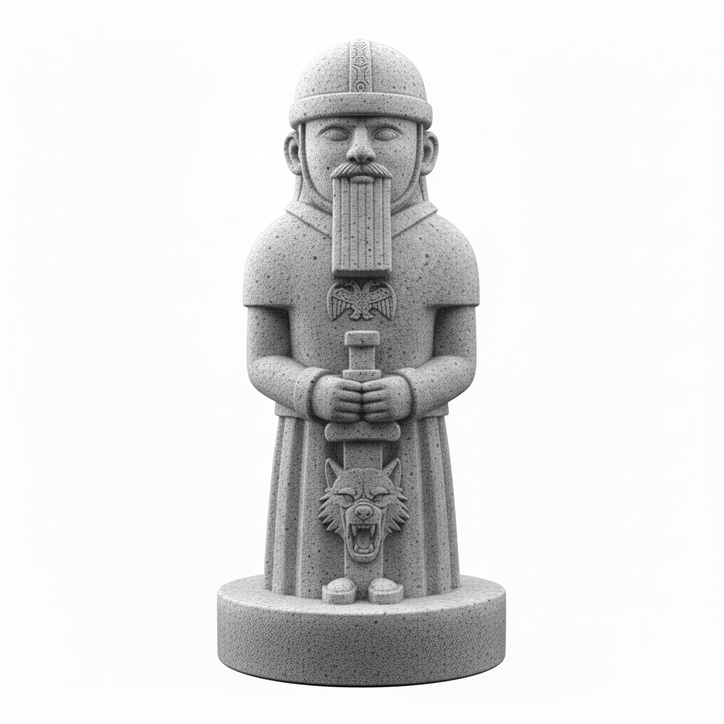 Ancient Turkic Balbal Male - AI Enhanced Design